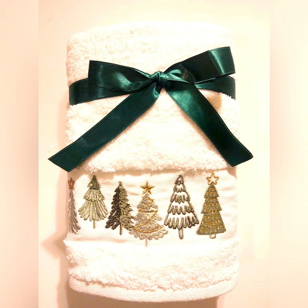2pc Balsam & Fir Two Hand Towels - Christmas Trees
